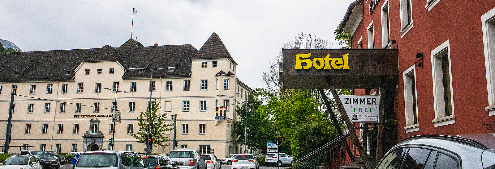 Hotel Bären von außen an der Bärenkreuzung in Feldkirch