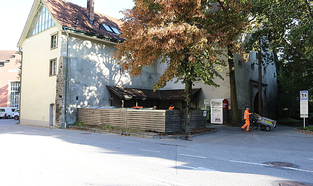 Aktuelle Abfallsammelstelle beim Mühletorplatz