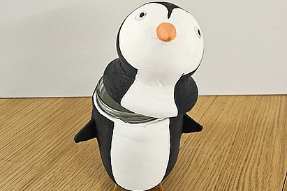 Pinguin aus Schaumknete